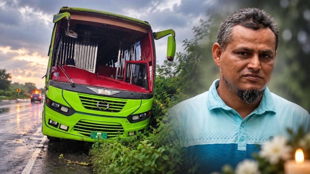 মুকসুদপুরে যাত্রীবাহী বাসের চাপায় পথচারী নিহত